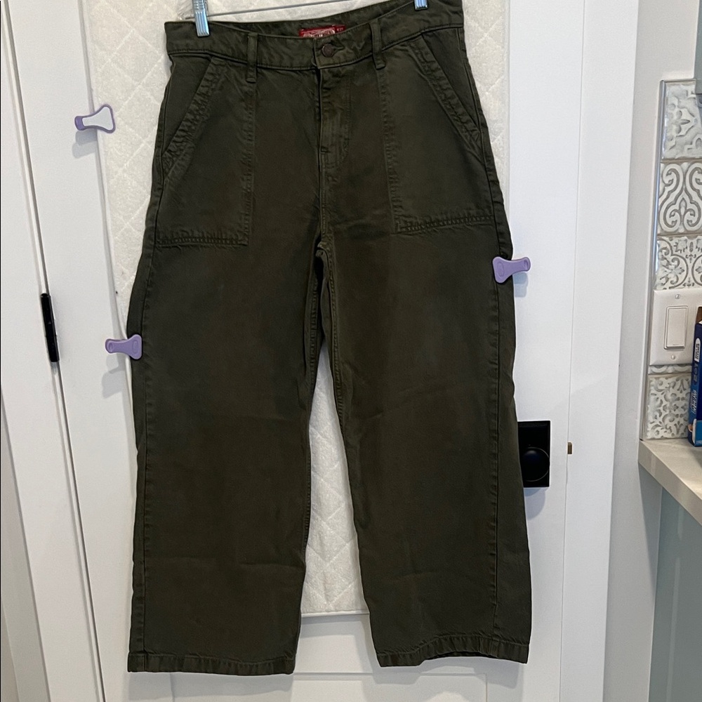 Lucky Brand Olive Green Boot Cut Utility Pants